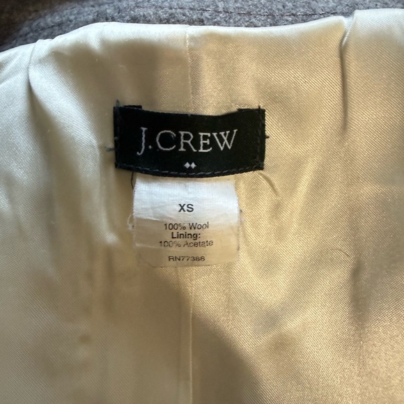 J. Crew Vintage 100% Wool Peacoat Grey Double Breasted Jacket Sz XS Style 85693 - Picture 8 of 16